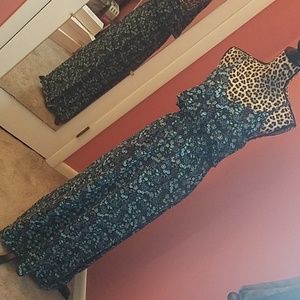 Blue floral maxi dress